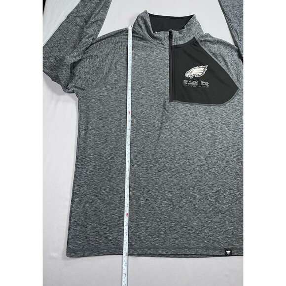 Fanatics Pro Line Philadelphia Eagles 1/4 Zip Pullover Jacket Shirt Gray Mens L - Picture 8 of 13